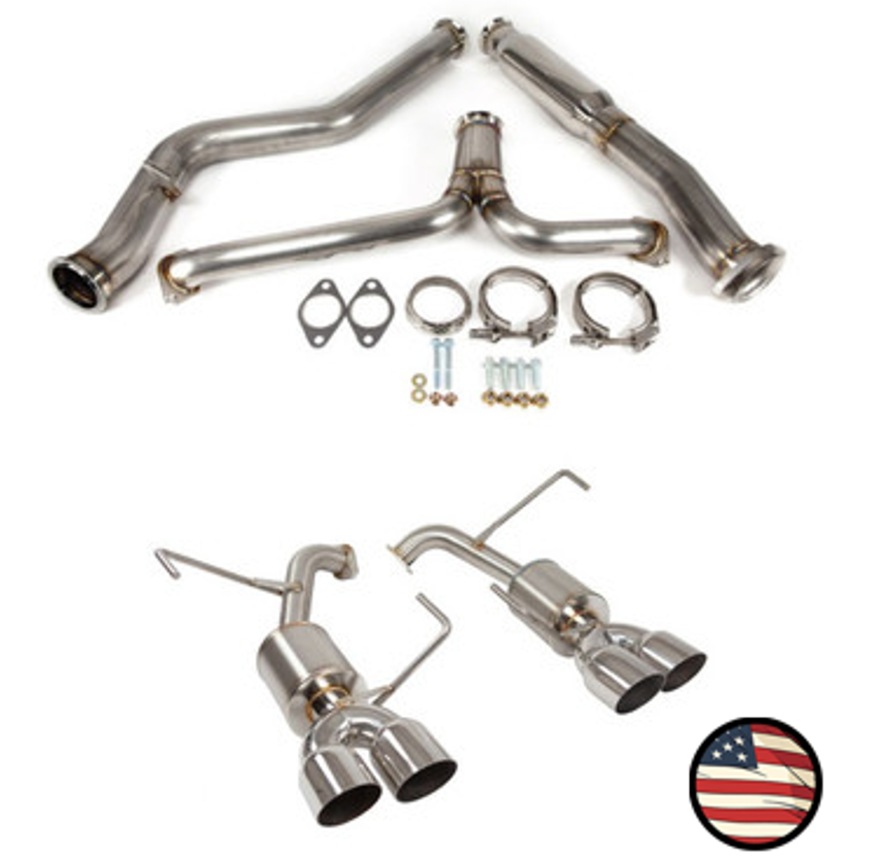 Nameless Catback Exhaust - 2019-2021 Subaru STi - 5" Muffler - 4" Single Wall Tips