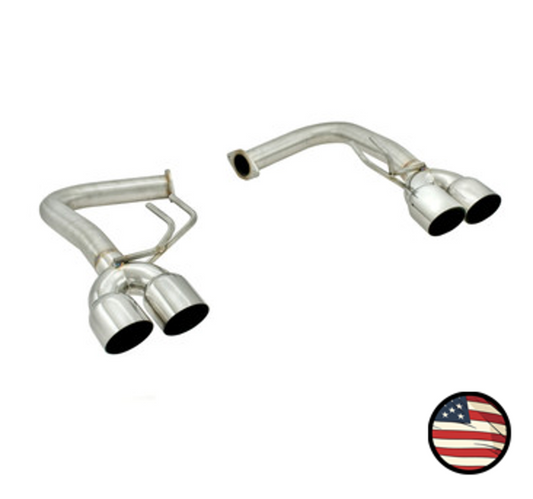Nameless Axleback Exhaust - 2015-2021 WRX/STi Invidia Q300 / R400 / N1 Fit Replacement - Muffler Delete - 3.5" Single Wall Tips