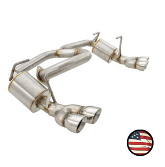 Nameless Axleback Exhaust - 2013-2017 Crosstrek - Quad Exit 5" Muffler - 3" Double Wall Tips