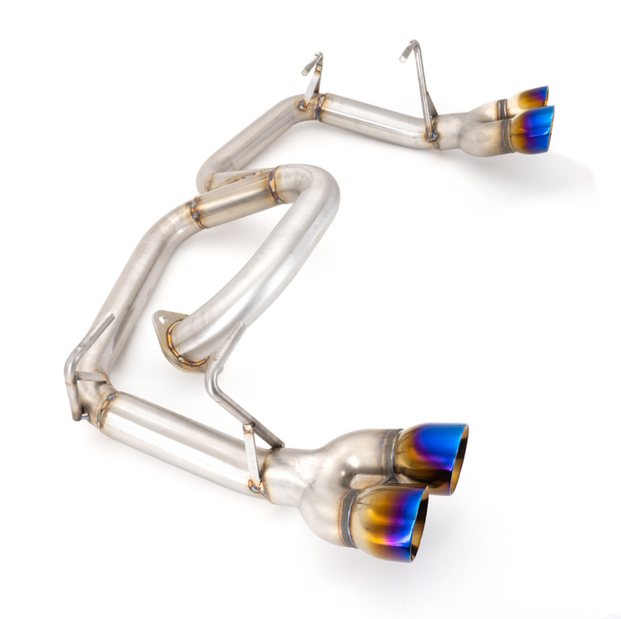 Nameless Axleback Exhaust - 2013-2017 Crosstrek - Muffler Delete - Quad Exit - 3" Double Wall Neochrome Tips