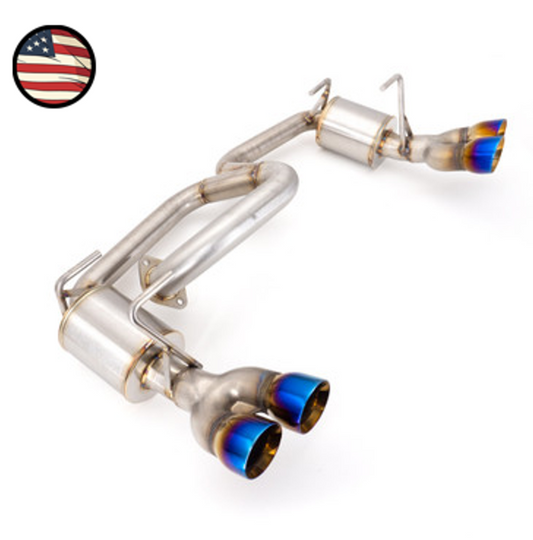 Nameless Axleback Exhaust - 2013-2017 Crosstrek - 5" Muffler - Quad Exit - 3" Double Wall Neochrome Tips