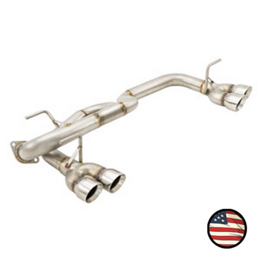 Nameless Axleback Exhaust - 2017-23 Impreza Wagon - Muffler Delete - Quad Exit - 3" Double Wall Tips