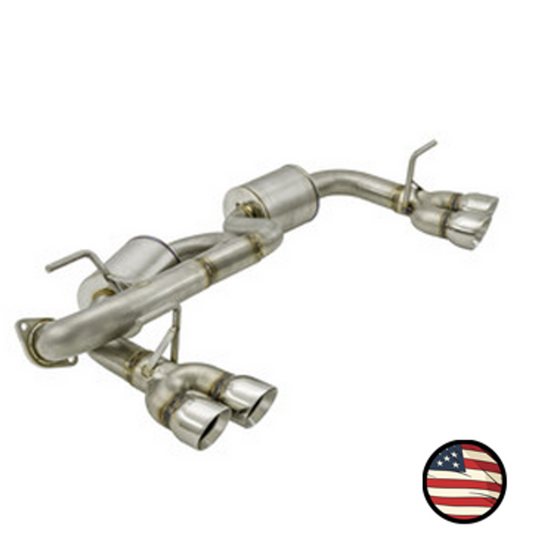 Nameless Axleback Exhaust - 2017-23 Impreza Wagon - 5" Muffler - Quad Exit - 3" Double Wall Tips