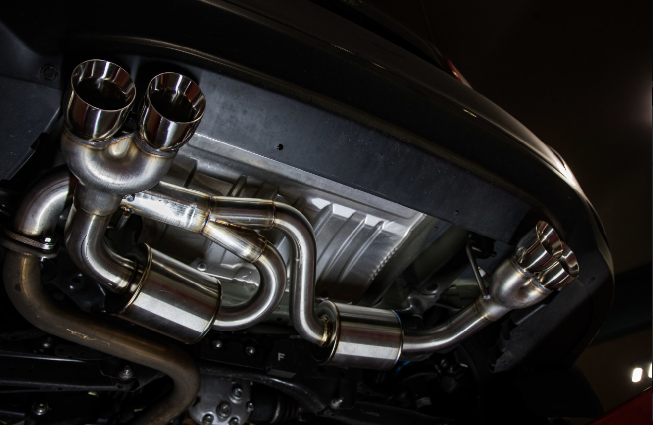 Nameless Axleback Exhaust - 2017-23 Impreza Wagon - 5" Muffler - Quad Exit - 3" Double Wall Tips