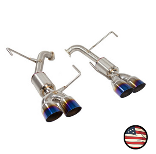 Nameless Axleback Exhaust - 2022+ Subaru WRX - 4" Muffler - 3.5" Single Wall Neochrome Tips