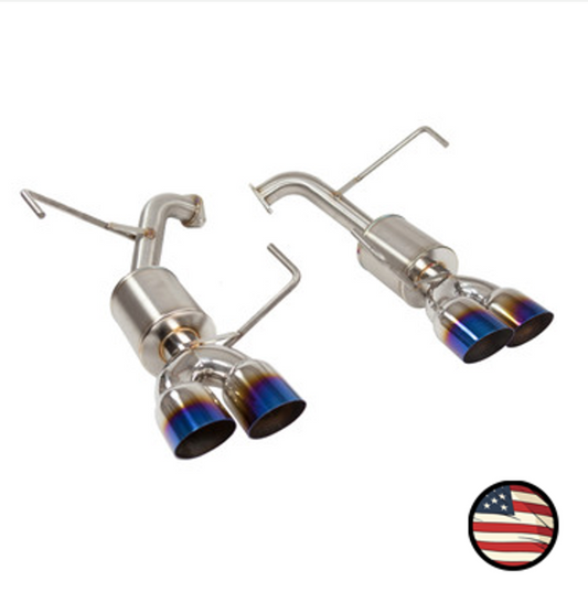 Nameless Axleback Exhaust - 2022+ Subaru WRX - 5" Muffler - 3.5" Single Wall Neochrome Tips
