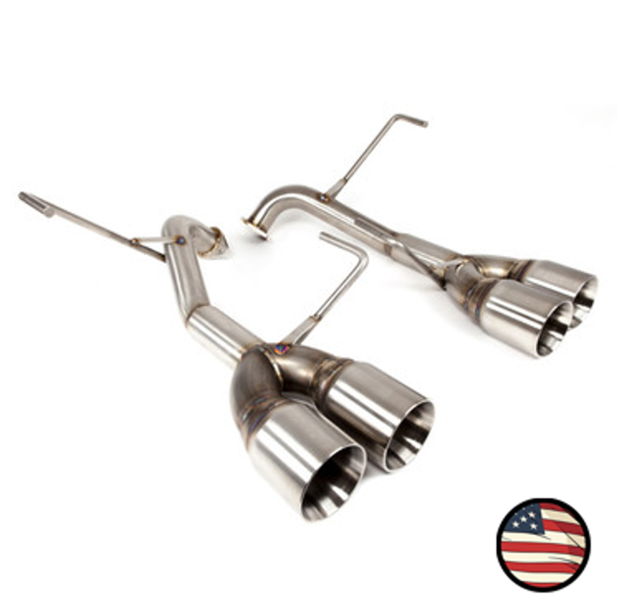 Nameless Axleback Exhaust - 2022+ Subaru WRX - Muffler Delete - 3.5" Double Wall Tips