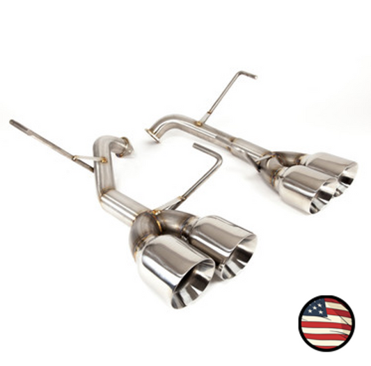 Nameless Axleback Exhaust - 2022+ Subaru WRX - Muffler Delete - 4" Double Wall Tips