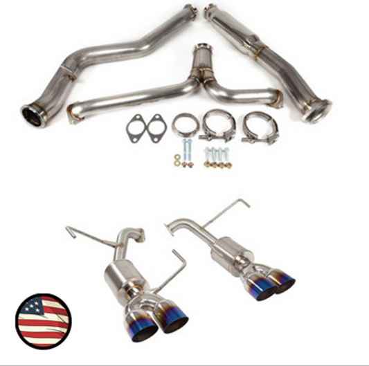 Nameless Catback Exhaust - 2022+ Subaru WRX - 5" Muffler - 3.5" Single Wall Neochrome Tips