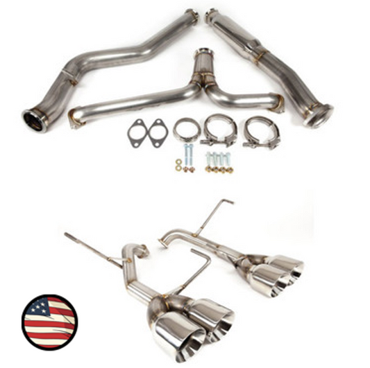 Nameless Catback Exhaust - 2022+ Subaru WRX - Muffler Delete - 4" Double Wall Tips