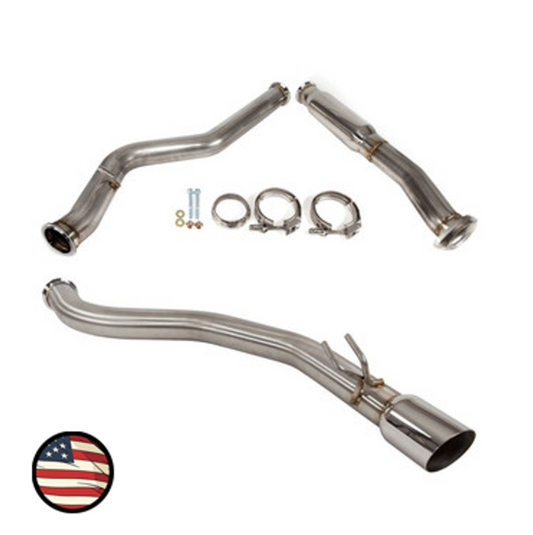 Nameless Catback Exhaust - 2019-2021 Subaru STI Only - Muffler Delete - Single Exit Track Package - 4" Single Wall Tip