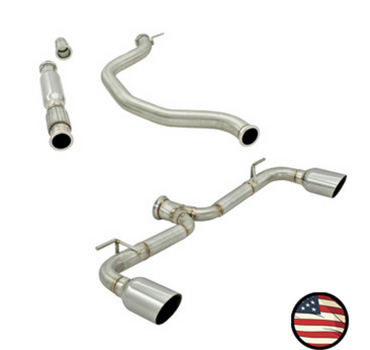 Nameless Catback Exhaust - 2015-2017 Volkswagen Mk7 GTi - Muffler Delete
