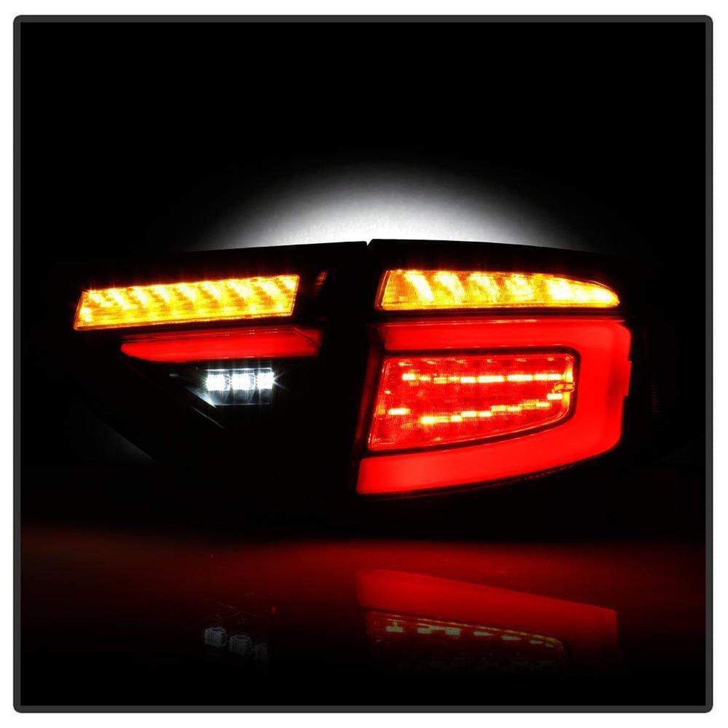 Spyder LED Tail Lights Seq Signal Black Subaru WRX Hatchback 2008-2014 | 5086730