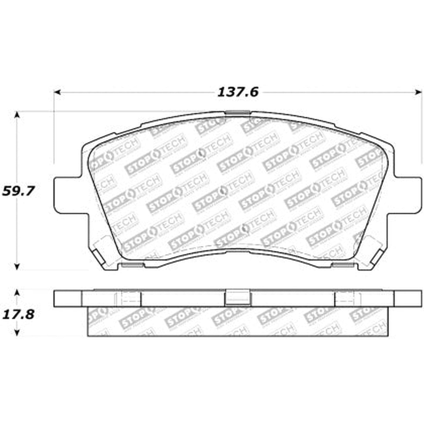 StopTech Street Front Brake Pads Subaru WRX 2002-2003 | 308.07210