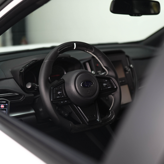 JDMuscle 22-25 WRX Custom Steering Wheel compatible w/ MT and CVT | Carbon Fiber / Painted / Alcantara / Leather / Forged / Honey Comb / LED