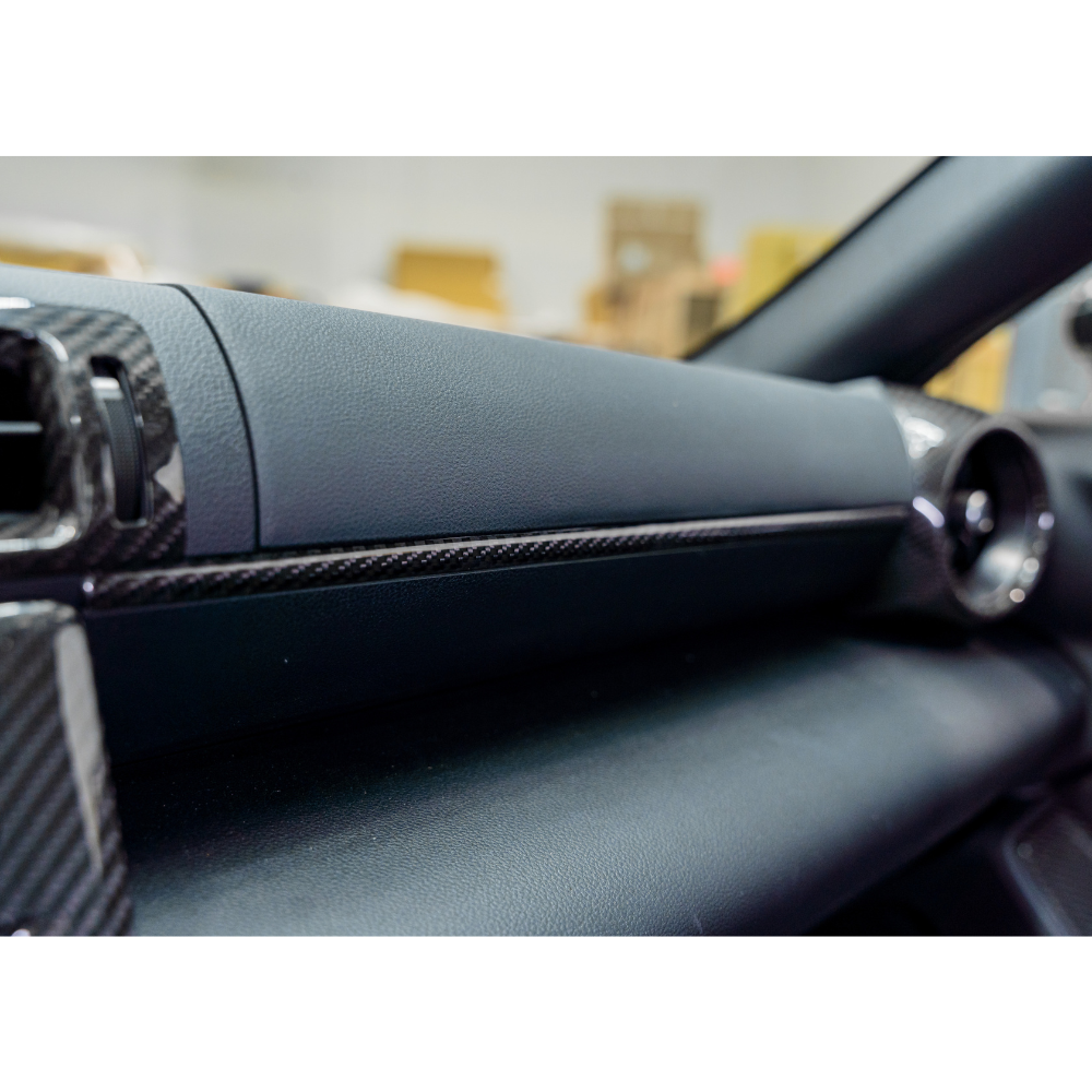 JDMuscle 22+ BRZ/GR86 Tanso Dry Carbon Fiber Passenger Dash Trim Cover