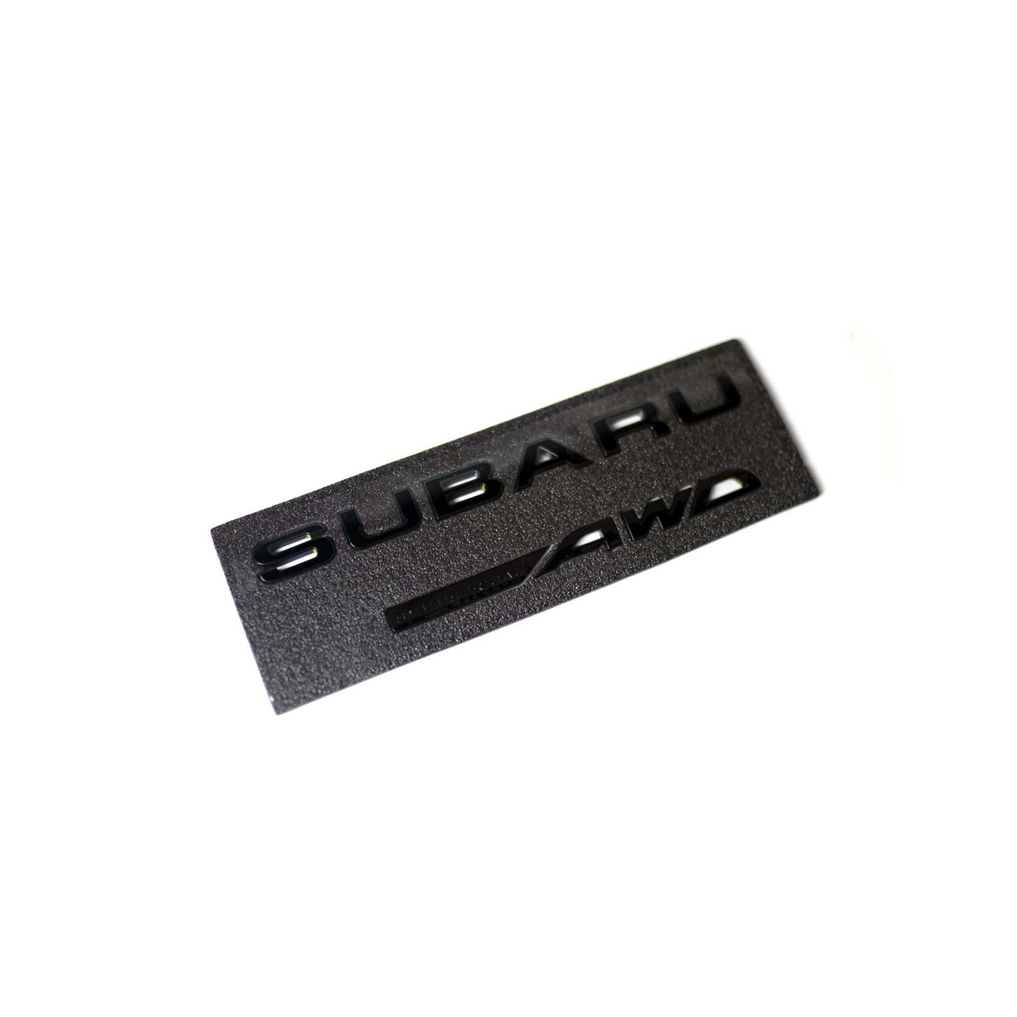 Racing Art Subaru Symmetrical AWD Trunk Emblem - Black/Red/Neon Yellow/White [Universal, Including WRX / STI / Forester / Crosstrek]