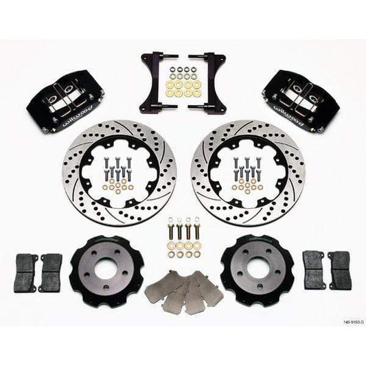 Wilwood Dynapro Radial Black Slotted & Drilled Front Brake Kit 2002 Subaru WRX / 2004 Subaru STI w/ 15-in Wheels