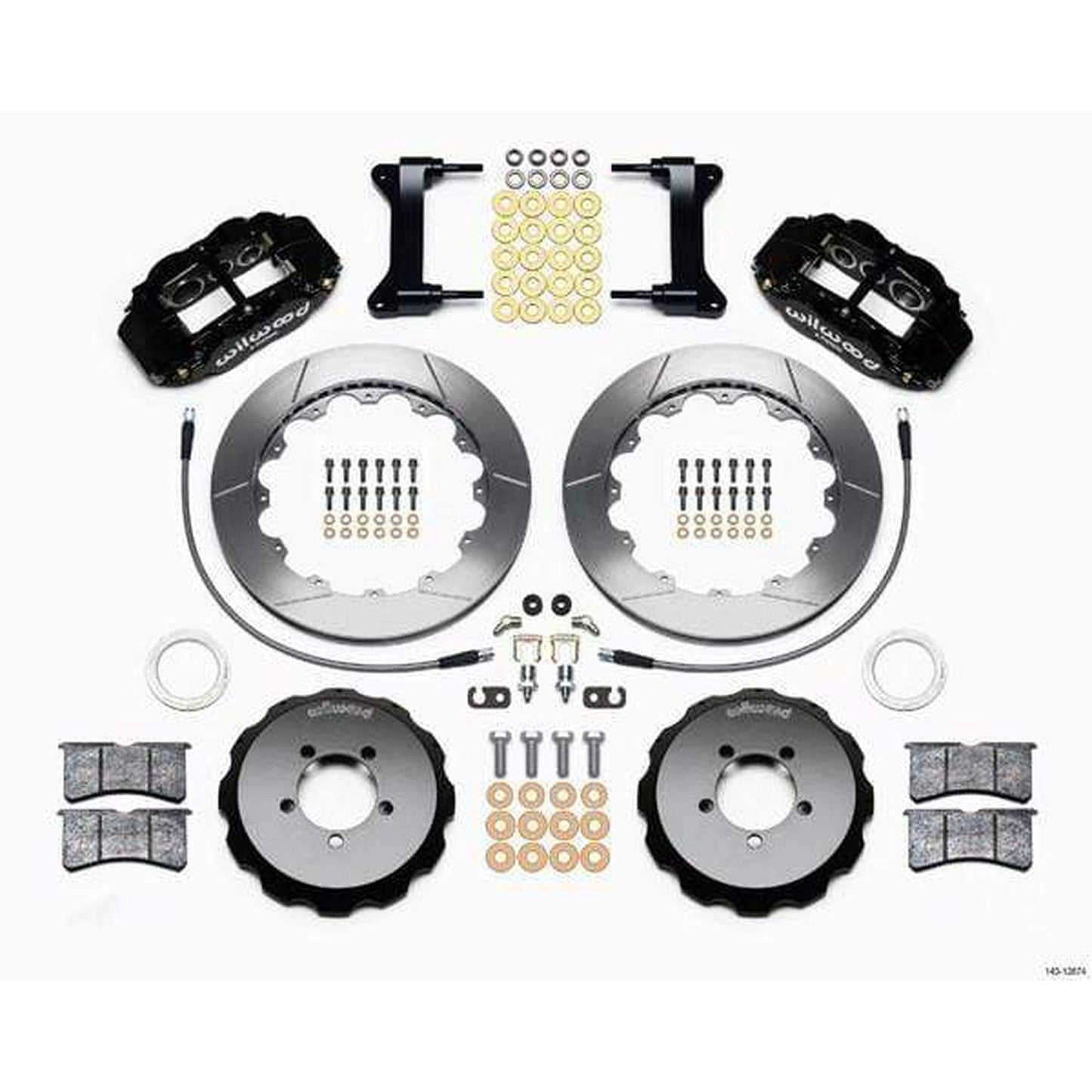 Wilwood FNSL6R Black Front Slotted Big Brake Kit Subaru WRX 2002-2014 / STI 2004 w/ 17-in Wheels