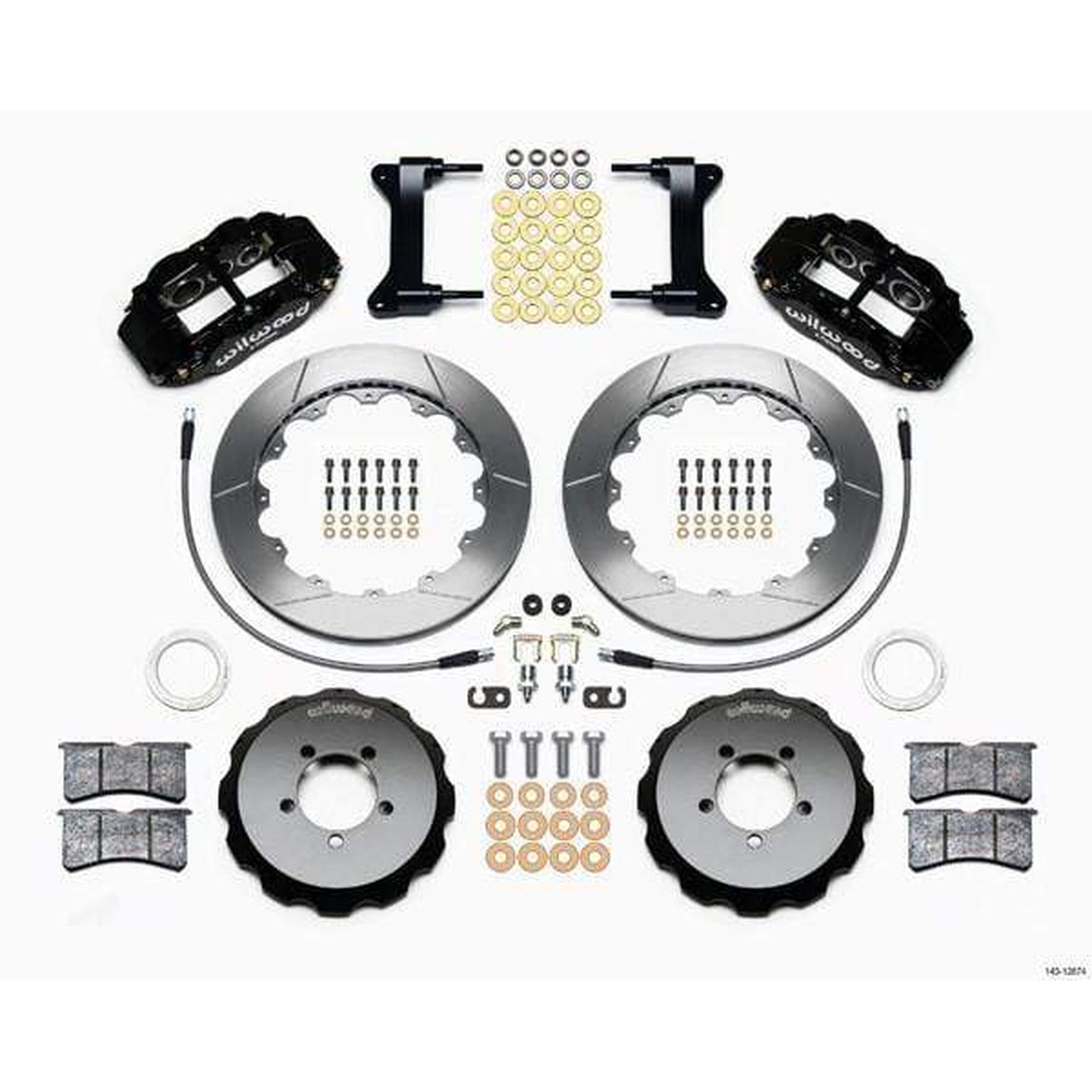 Wilwood FNSL6R Black Front Slotted Big Brake Kit Subaru WRX 2002-2014 / STI 2004 w/ 17-in Wheels