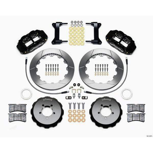 Wilwood FNSL6R Black Front Slotted Big Brake Kit Subaru WRX 2002-2014 / STI 2004 w/ 17-in Wheels