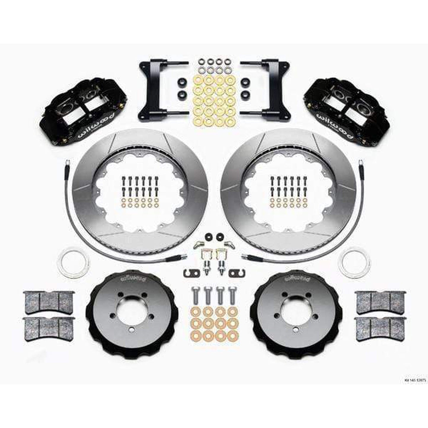 Wilwood FNSL6R Black Front Slotted Big Brake Kit Subaru WRX 2002-2014 / STI 2004 w/ 18-in Wheels