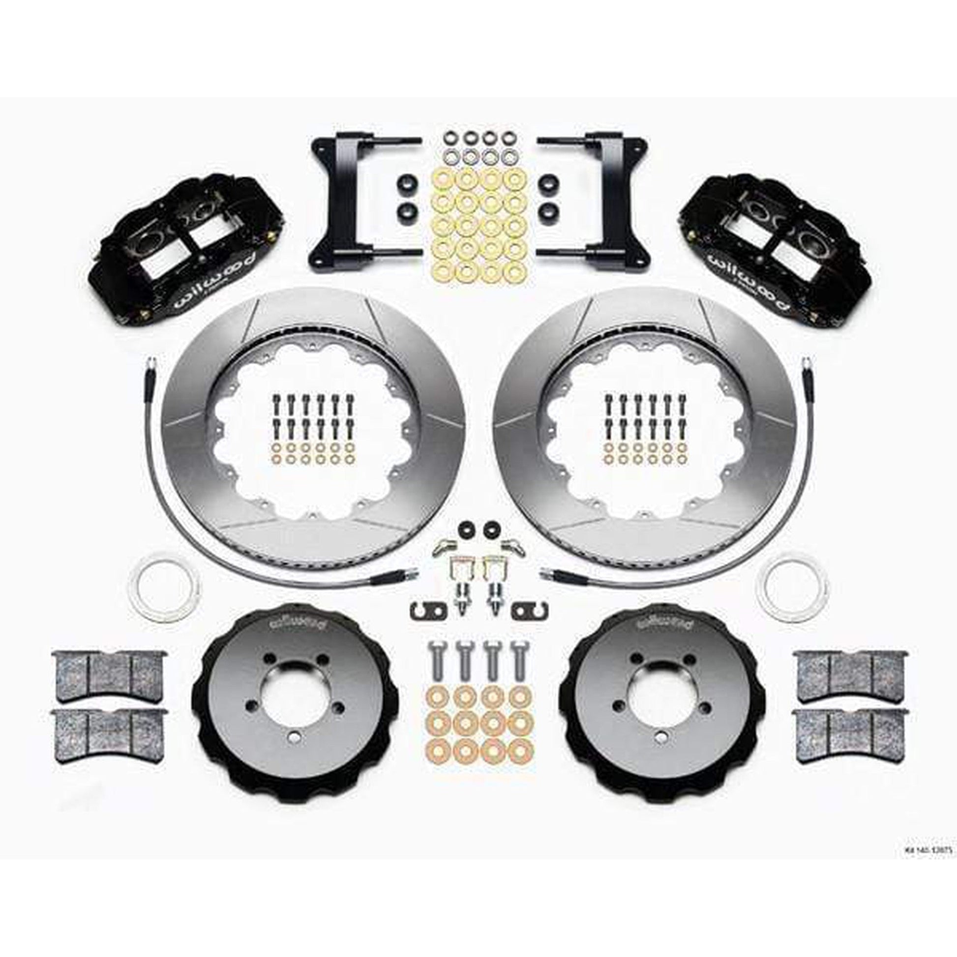 Wilwood FNSL6R Black Front Slotted Big Brake Kit Subaru WRX 2002-2014 / STI 2004 w/ 18-in Wheels
