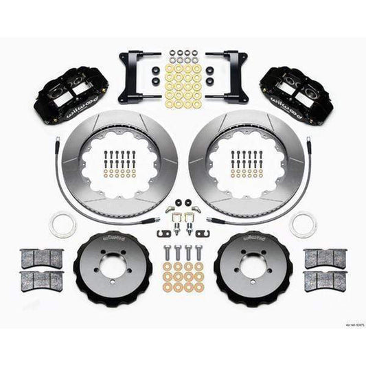 Wilwood FNSL6R Black Front Slotted Big Brake Kit Subaru WRX 2002-2014 / STI 2004 w/ 18-in Wheels