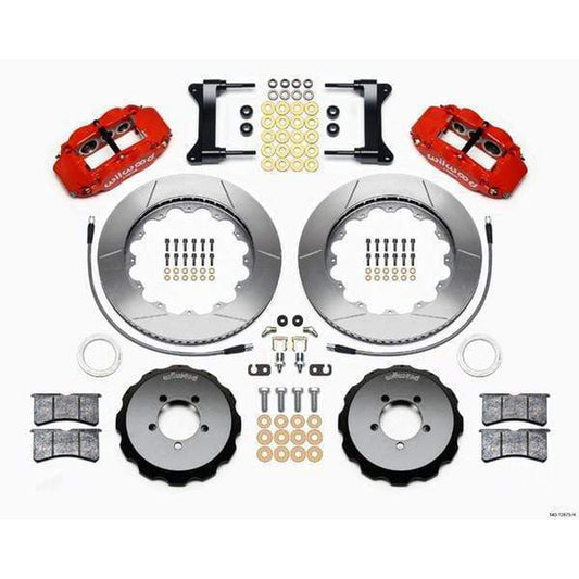 Wilwood FNSL6R Red Front Slotted Big Brake Kit Subaru WRX 2002-2014 / STI 2004 w/ 18-in Wheels