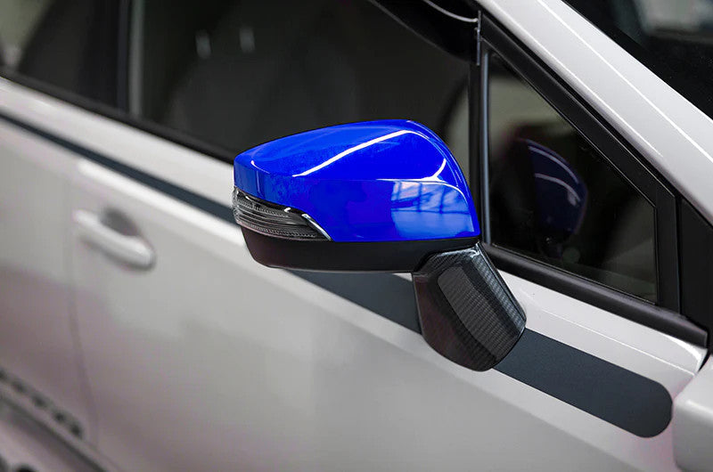 OLM OE Style Mirror Cover with Turn Signal Cutout - Dark Grey Metallic - 2015-2021 Subaru WRX / STI / 2015-2017 Crosstrek