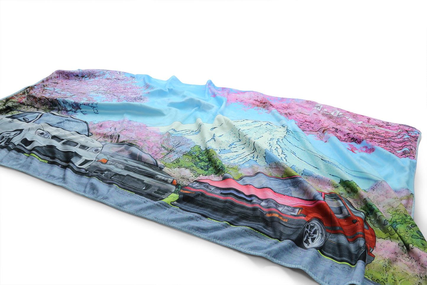 BATH TOWEL GDB/BNR32/AE86 CHERRY BLOSSOM MT.FUJI