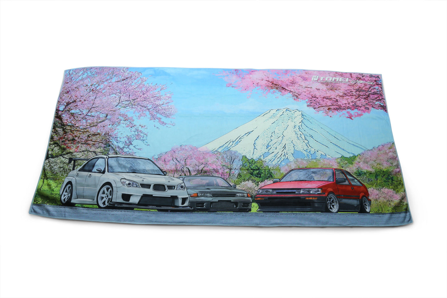 BATH TOWEL GDB/BNR32/AE86 CHERRY BLOSSOM MT.FUJI