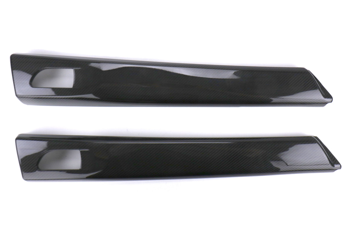 OLM LE Dry Carbon Fiber Rear Door Trim Upper Panels - 2015-2021 Subaru WRX / STI