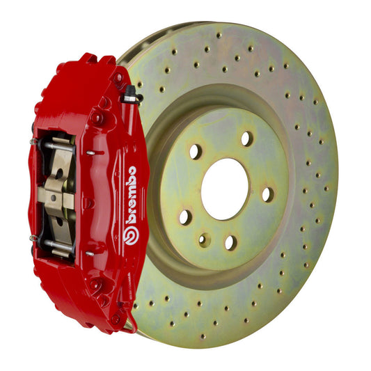 Brembo 12-16 FR-S/12-20 BRZ/22+ GR86 Front GT BBK 4 Piston Cast 2pc 326 x30 1pc Rotor Drilled-Red