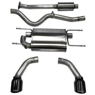 Corsa Black Sport Cat Back Exhaust Scion FRS / Subaru BRZ / FT-86 2013+ (14864BLK)-cor14864BLK-14864BLK-Cat Back Exhaust System-Corsa Performance-JDMuscle
