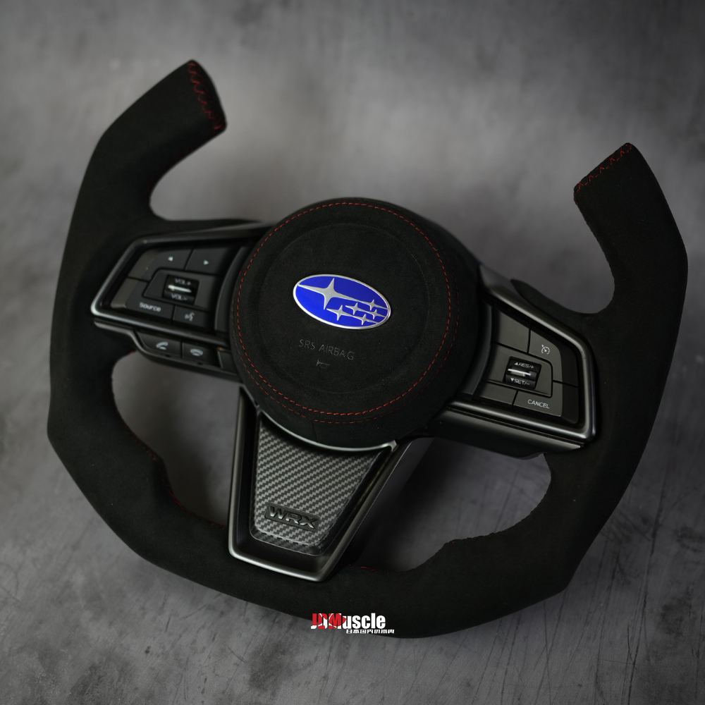 JDMuscle 22-25 WRX Custom Steering Wheel compatible w/ MT and CVT | Carbon Fiber / Painted / Alcantara / Leather / Forged / Honey Comb / LED