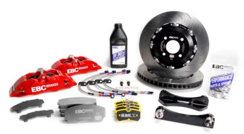 EBC Racing Red Apollo-4 Calipers 355mm Rotors Front Big Brake Kit - 2022-2026 Hyundai Elantra N
