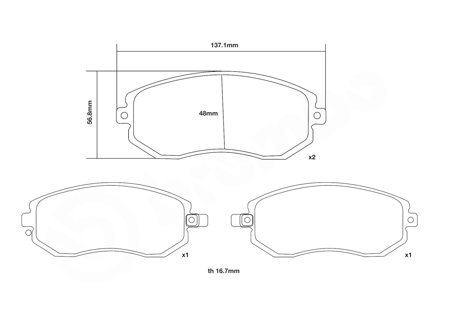 Brembo 2012 Subaru BRZ 2.0 HP2 Pads - Front