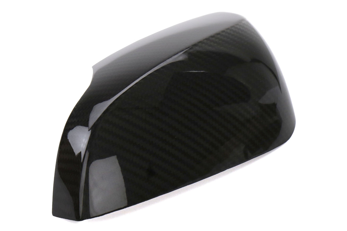 OLM Dry Carbon Fiber Mirror Covers (with Turn Signal Hole) - Gloss Carbon Fiber - 2015-2021 Subaru WRX / STI (With Turn Signal Holes)