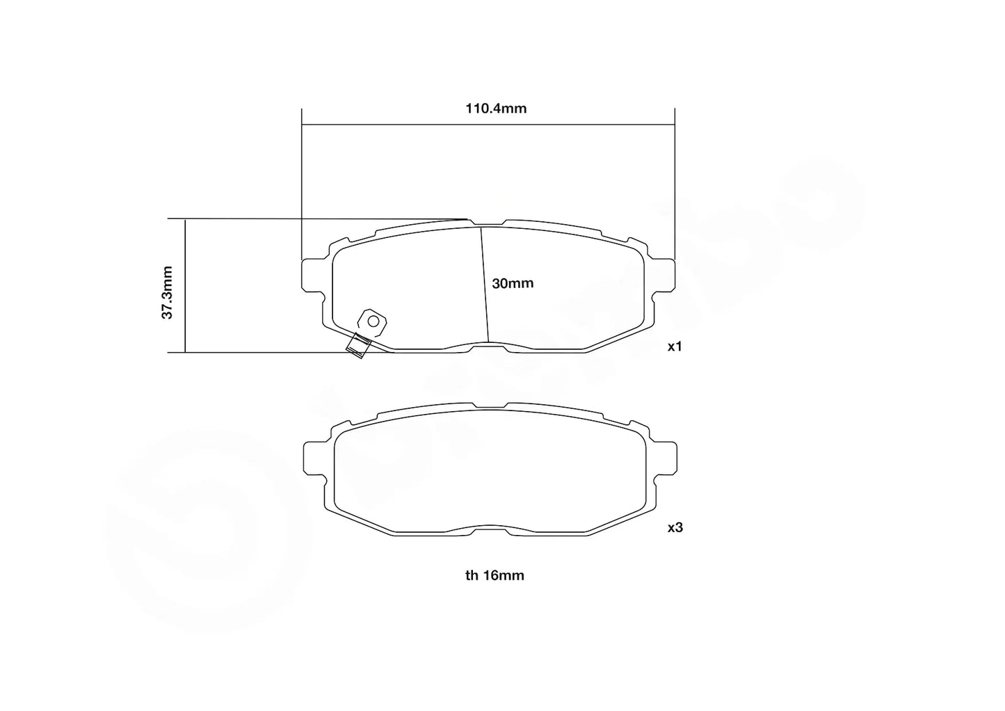 Brembo 2012 Subaru BRZ 2.0 HP2 Pads - Rear