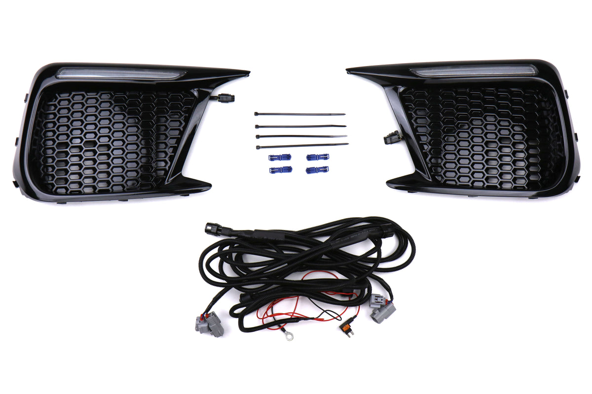 OLM Facelift JDM Style DRL / Sequential Turn Signal Bezel (No Fog Hole) - 18+ WRX* / STI