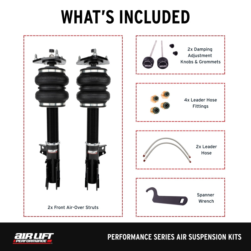 Air Lift Performance 15-23 Ford Mustang S550/24-25 S650 Air Suspension Front Kit