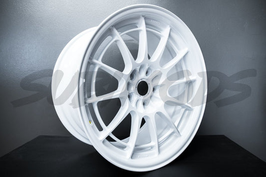 Enkei NT03+M Vanquish White 18x9.5 5x100 40mm Offset - 365-895-8040WP - Subimods.com