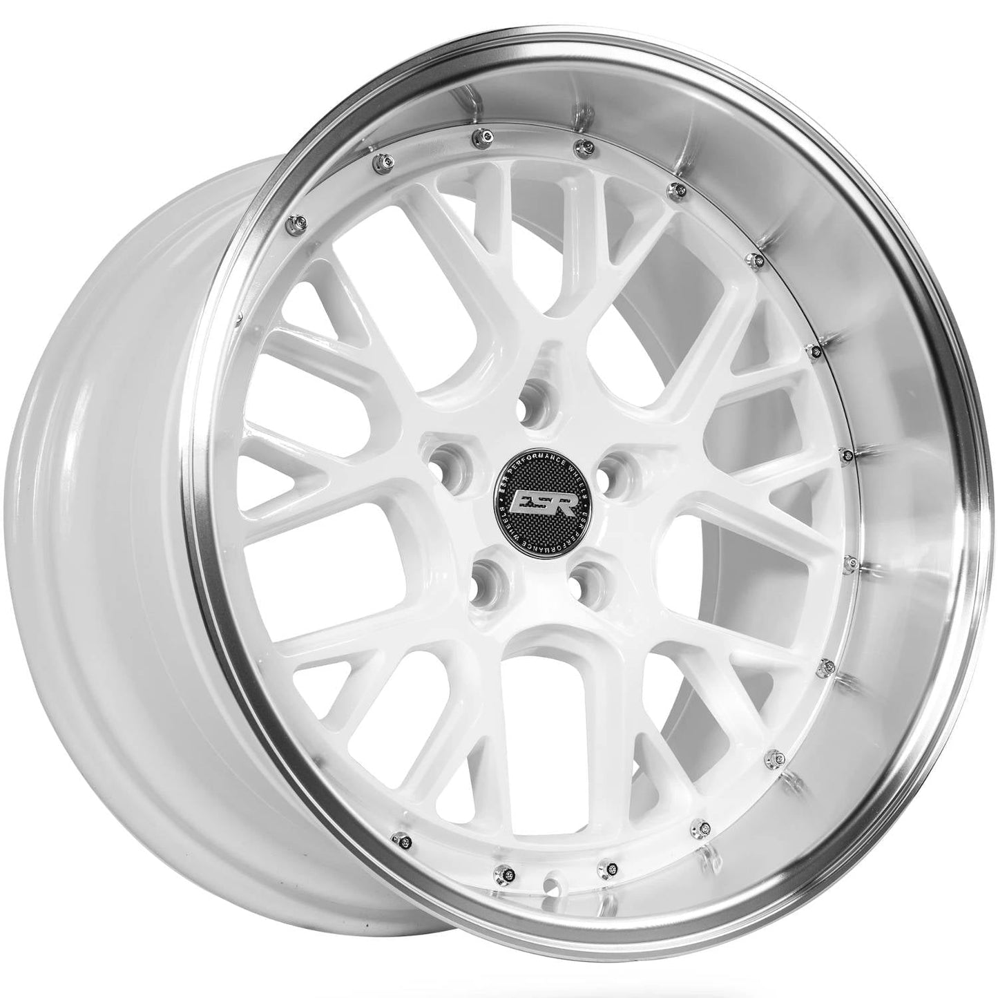 ESR Wheels CS11 Gloss White w/ Machined Lip 18x9.5 | 5x100 (89550022 CS11WHT-ML)