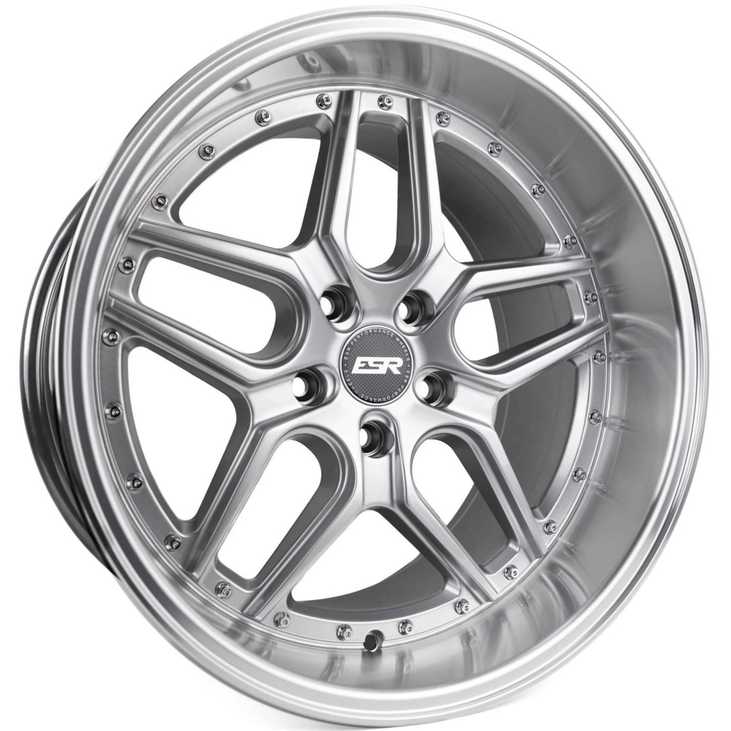 ESR Wheels CS15 Hypersilver w/ Machined Lip 19x9.5 | 5x120 (99551435 CS15HS-ML 5X120)