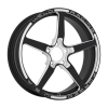Weld Alumastar Frontrunner 20x5 / 5x4.5 / 1.7 BS / 3.07 HB - Gloss Black Milled - Non-BL Wheel