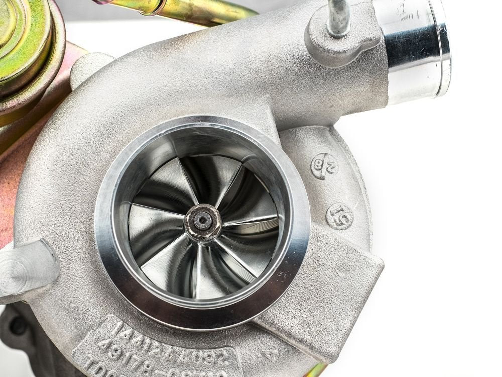 Forced Performance Blue HTZ Turbo 84mm Cover w/ 8cm Hot Side and Tial 18psi Wastegate 2002-2007 WRX / 2004-2021 STI - 2025071 - Subimods.com