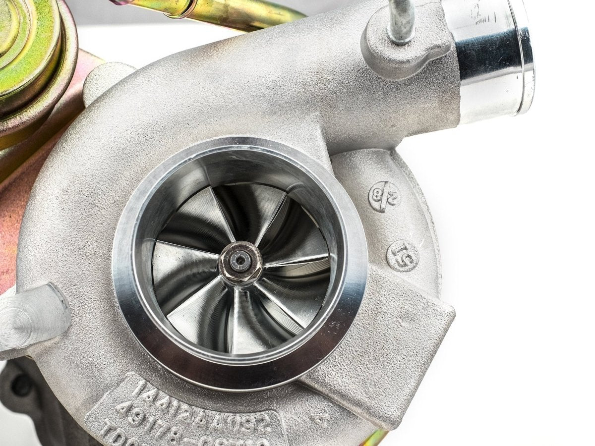 Forced Performance Blue L.O.P.E. Ball Bearing Turbo 58mm Cover w/ 8cm Hotside and Internal Wastegate 2002 - 2007 WRX / 2004 - 2021 STI - 2024000 - Subimods.com