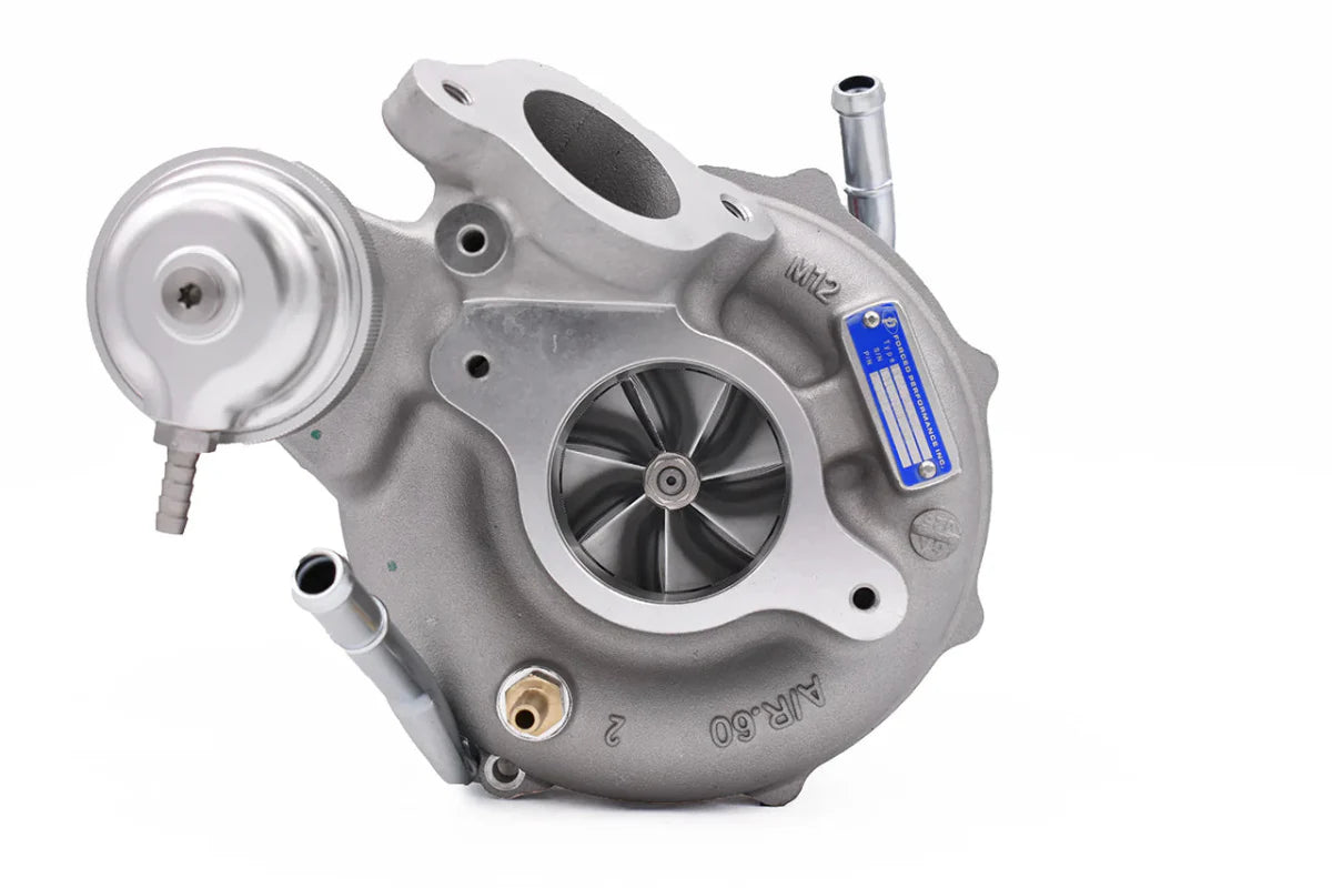 Forced Performance Blue XR Ball Bearing Turbo 58mm Cover w/ 10cm Hot side and Internal Wastegate 2015 - 2021 WRX - 2025275 - Subimods.com