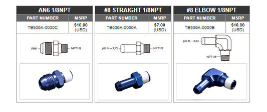 FUEL FITTING AN6 1/8NPT